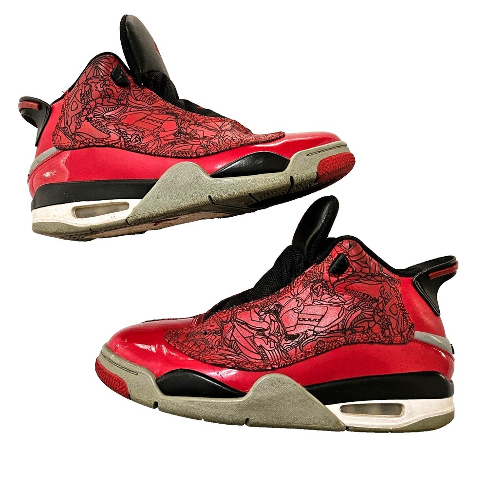 Jordan Men's Two3 Red & Black Lace Up High Top Sneaker Shoes Sz‎ 8